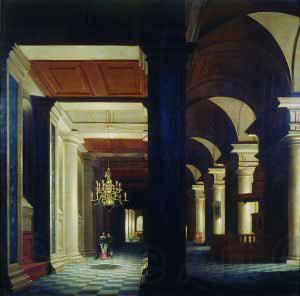 Daniel Ridgway Knight Interior of a church Germany oil painting art